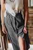 Fully Buttoned Long Denim Skirt